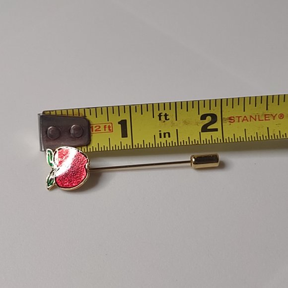 Red Apple Stick Pin - Picture 7 of 10